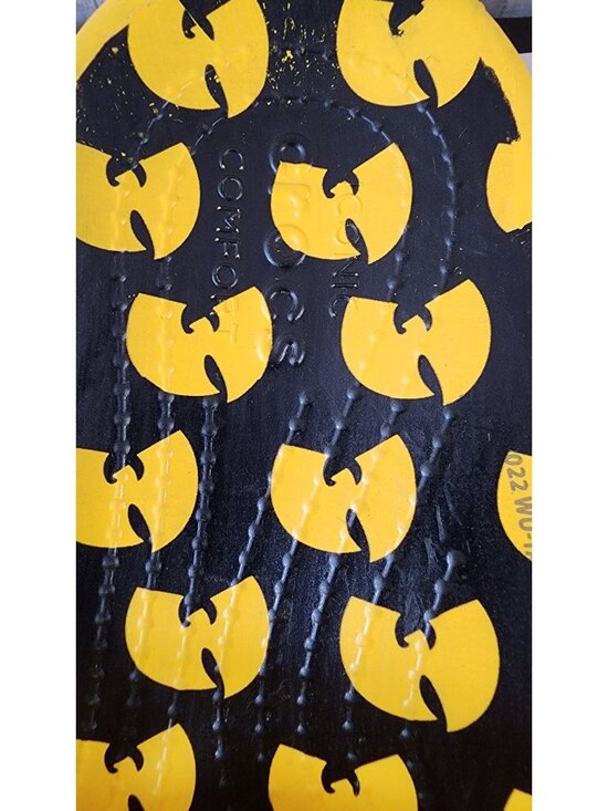 RARE CROCS X WU TANG CLAN YELLOW BLACK SLIDES M 8 W 10 LIMITED EDITION NO JIBITZ main image 7